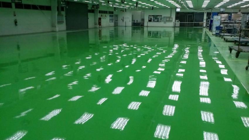 พื้น Epoxy Self-Leveling สำหรับคลังสินค้า